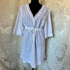 Jessica Ladies Cotton Eyelet Bathing Suit Cover-Up (NWOT)